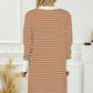 Striped Open Front Longline Cardigan