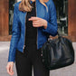 Mock Neck Zip Up Jacket