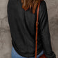 Seam Detail Round Neck Long Sleeve Top