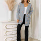 Star Pattern Open Front Cardigan with Pockets
