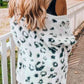 Leopard Open Front Cardigan with Pockets