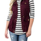Drawstring Waist Vest with Pockets