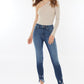 Kancan Raw Hem High Waist Cropped Jeans