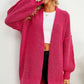Open Front Dropped Shoulder Cardigan