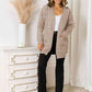 Star Pattern Open Front Cardigan with Pockets