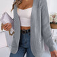 Open Front Long Sleeve Cardigan with Pockets