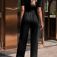 Belted Puff Sleeve V-Neck Jumpsuit
