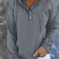 Dropped Shoulder Long Sleeve Hoodie with Pocket