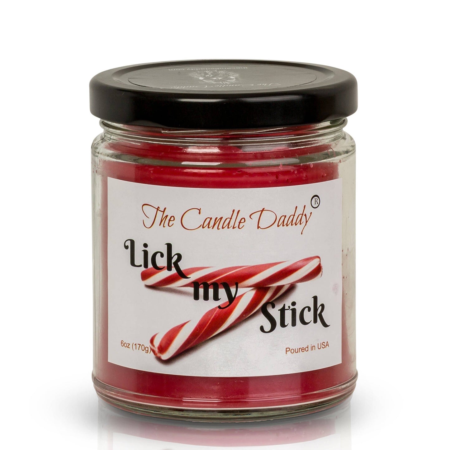 Lick My Stick Peppermint Holiday Candle - Funny Christmas