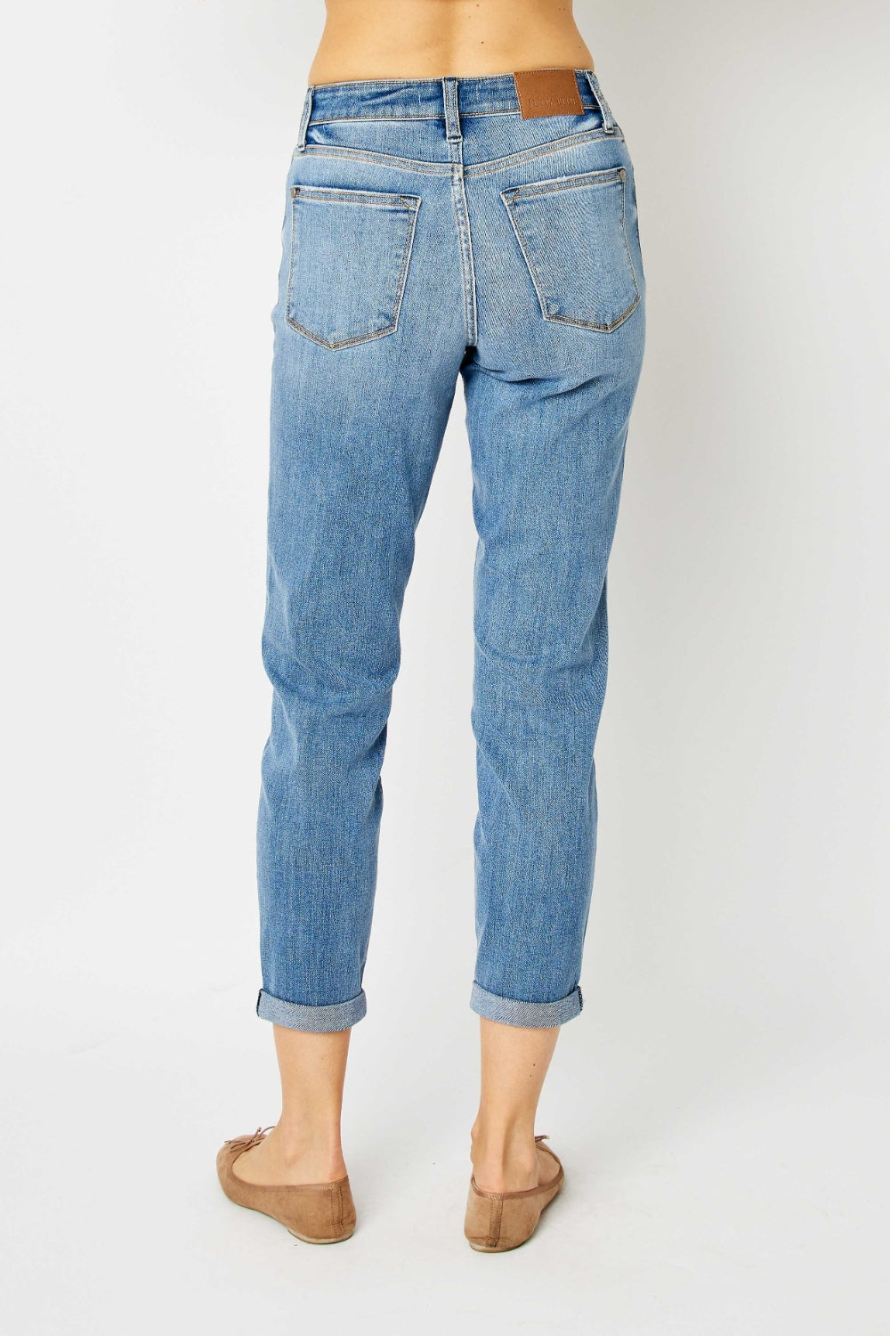 Judy Blue Caroline Cuffed Hem Slim Jeans