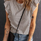 Striped Flutter Sleeve Tank