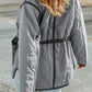 Drawstring Waist Zip-Up Jacket
