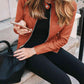 Mock Neck Zip Up Jacket