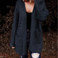 Open Front Dropped Shoulder Cardigan with Pockets