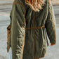 Drawstring Waist Zip-Up Jacket